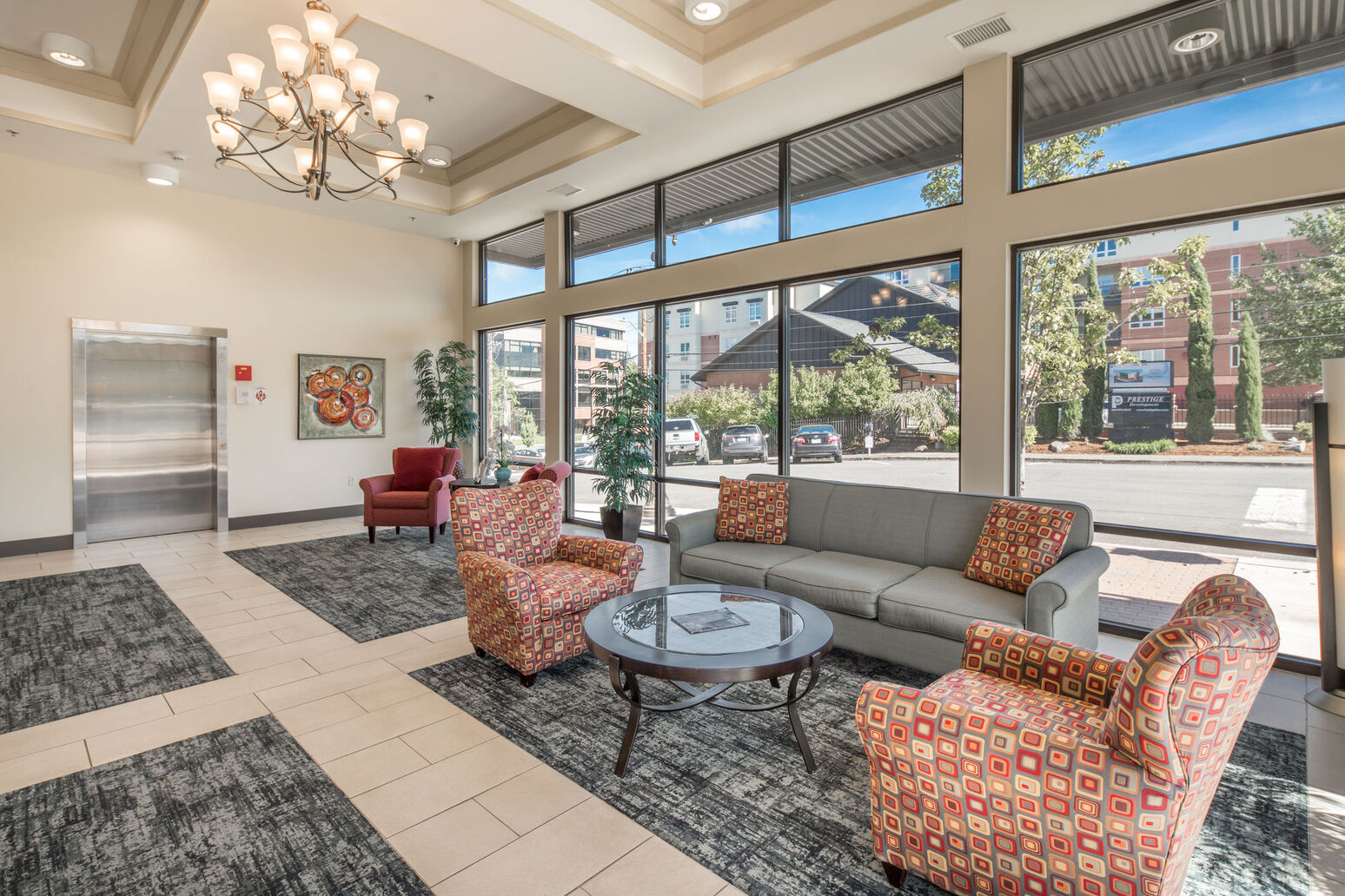 clubhouse lobby with lounge seating
